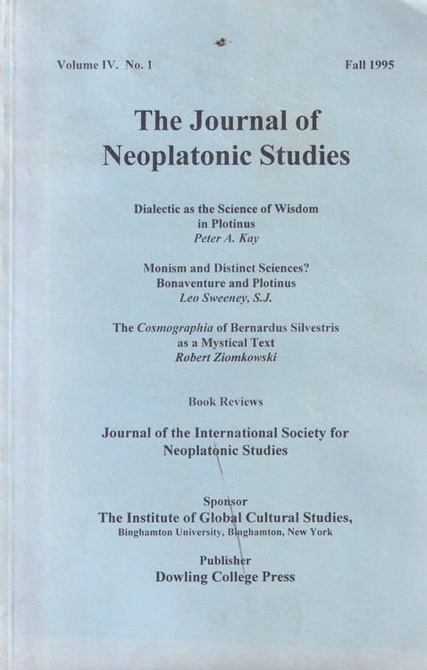 The Journal of Neoplatonic Studies, Volume ۱v,No,۱