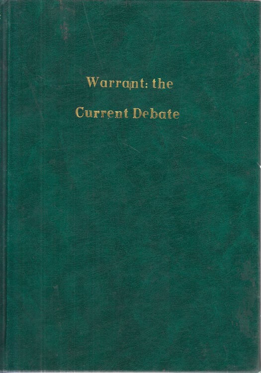 Warrant: the current Debate