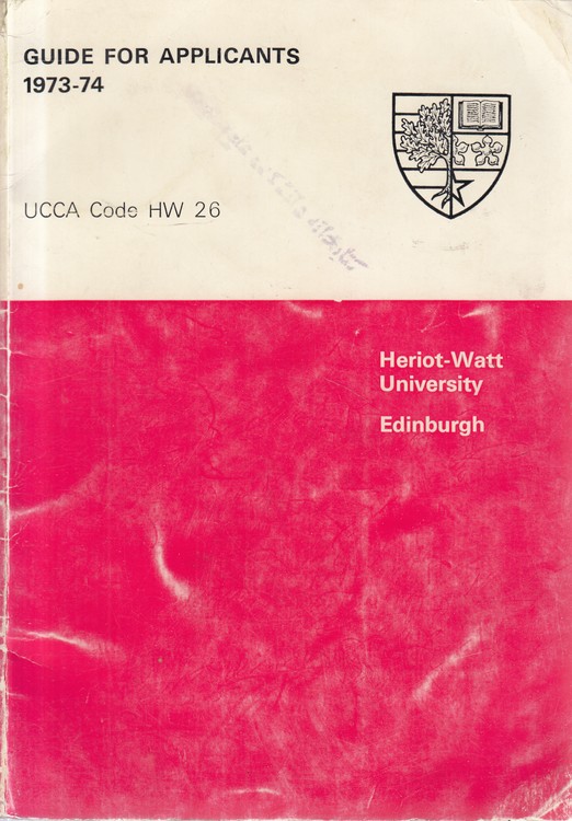 GUIDE FOR APPLICANTS ۱۹۷۳-۷۴: UCCA CODE HW ۲۶
