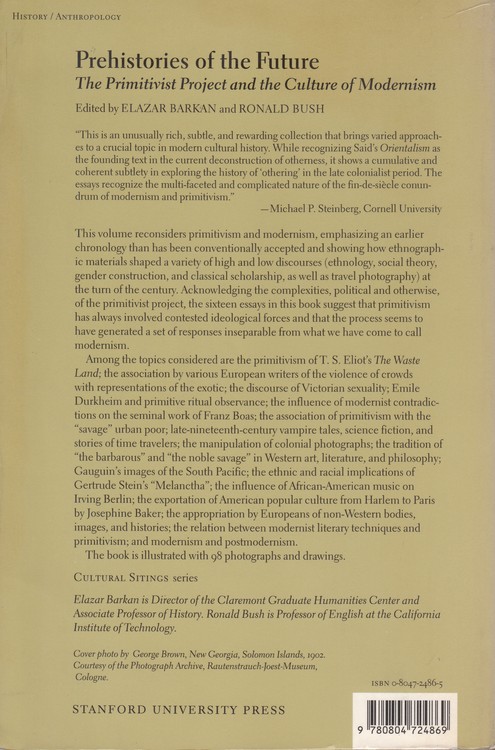 Prehistories Of the Future The Project and the Culture Of Modernism